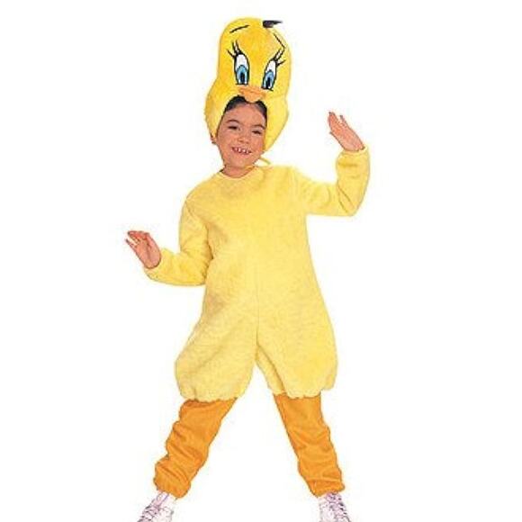 Vintage Rubie's Tweety Bird Looney Tunes Deluxe Costume Child Medium 8-10 New - Picture 1 of 10